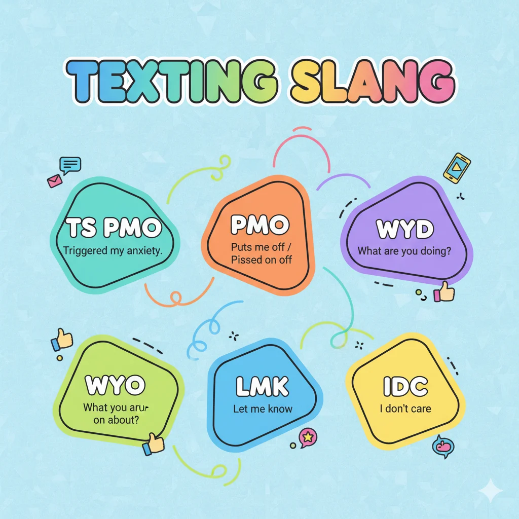 Chart showing TS PMO and similar slang acronyms with short explanations.