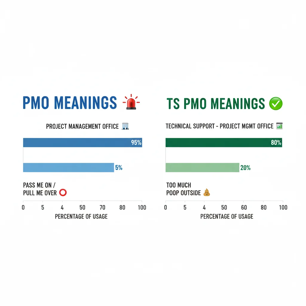 Comparison graphic showing the difference between PMO and TS PMO in texting.